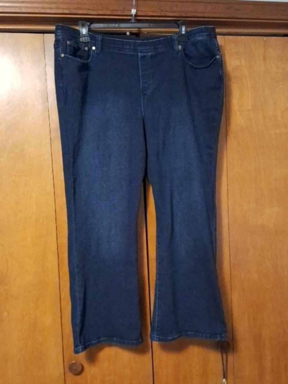 DG2 by Diane Gilman Dark Blue Flare Jeans